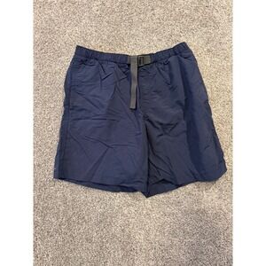 Columbia‎ Mens L Navy Blue Omni-Shade Belted Lightweight Hiking Shorts